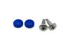 License plate mounting set blue thumb extra
