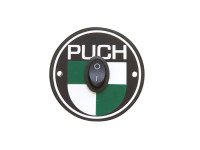 Frameafdekplaatje met Puch logo en schakelaar