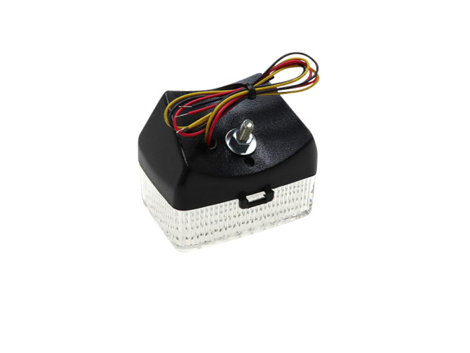 Rücklicht Klein Schwarz Rautenmuster LED 6V mit optional Bremslicht photo