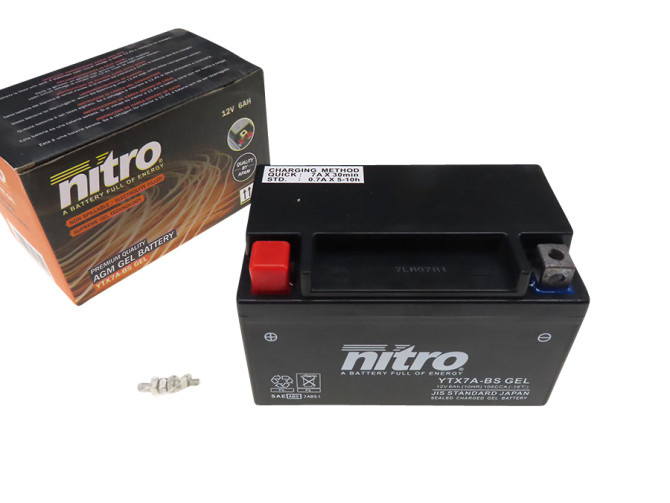 Battery Nitro YTX7A-BS 12V 6AH (4-stroke scooters) main