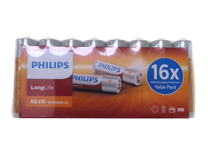 Batterij AA Philips (16 stuks) photo