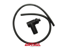 Spark plug cable black complete with cap