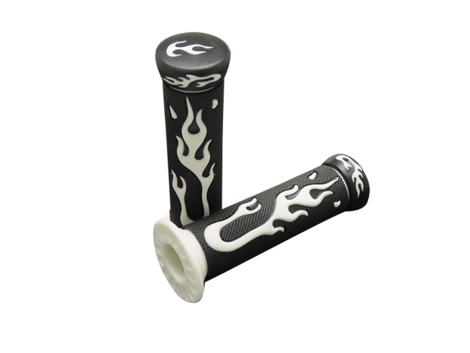 Handle grips Flame white 24mm / 22mm main