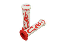 Handle grips Flame white / red 24mm / 22mm