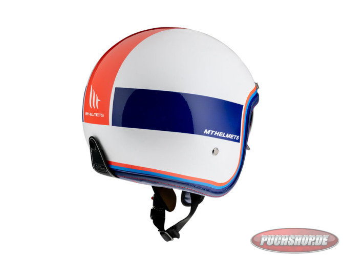 Helm Le Mans II SV Tant wit, blauw, rood photo