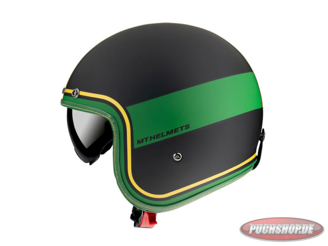 Helm Le Mans II SV Tant zwart, groen, goud photo