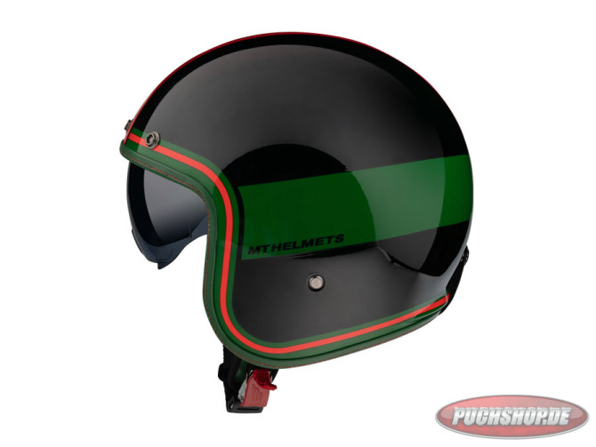 Helm Le Mans II SV Tant zwart, groen, rood photo