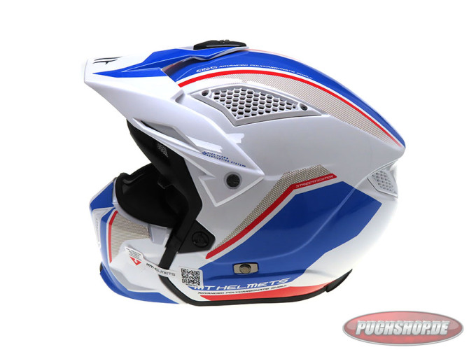 Helm MT Streetfighter SV Twin white / red / blue photo