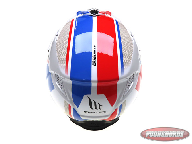 Helm MT Streetfighter SV Twin wit / rood / blauw photo