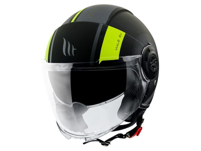 Helmet MT Jet Viale Phantom SV matt black / fluor yellow main