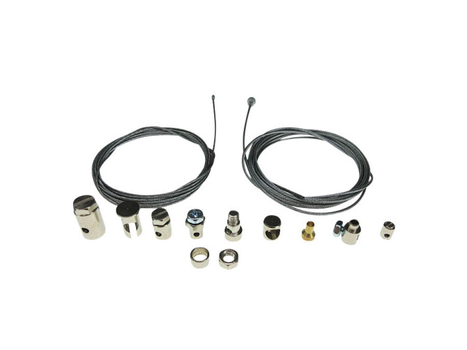 Cable repair kit with inner throttle / brake / clutch cable and nipples main
