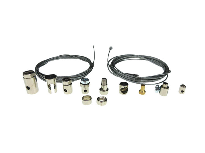Cable repair kit with inner throttle / brake / clutch cable and nipples photo