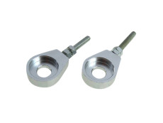 Kettingspanner M6 12mm CNC aluminium geanodiseerd zilver (2 stuks)