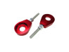Chain Tensioner M6 12mm CNC aluminium anodised red (2 pieces) thumb extra