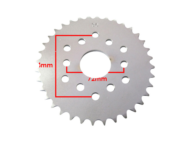 Rear sprocket Puch X30 / X50 / G2 / 2-speed 36 tooth  photo
