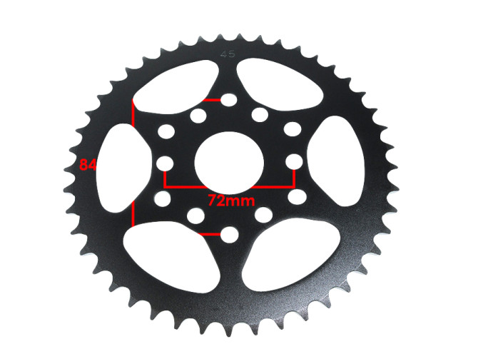 Rear sprocket Puch X30 / X50 / G2 / 2-Speed 45 tooth photo