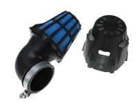Powerfilter Polini 90 graden haaks 46mm zwart / blauw