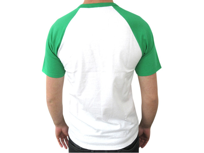 T-shirt Puch retro Weiß-Grün photo