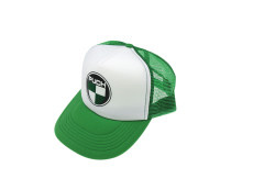 Cap trucker green/white with Puch logo