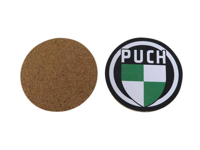 Onderzetters set Puch logo 2 delig 95mm photo