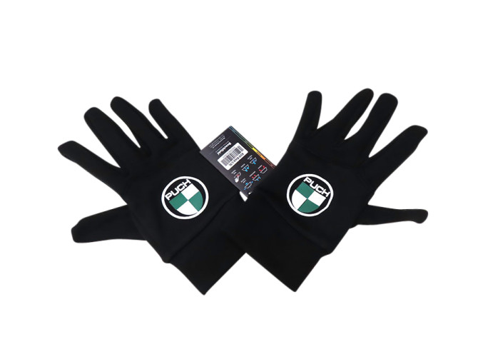 Handschuhe Softshell Schwarz mit Puch Logo photo