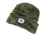 Beanie hat with LED lamp green camouflage thumb extra
