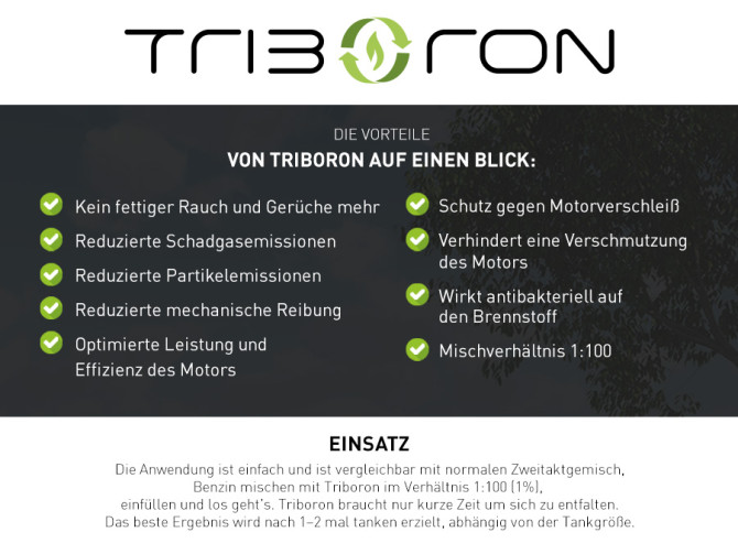 Triboron 2-takt Concentrate 500ml (2-takt olie vervanger) 2 stuks photo