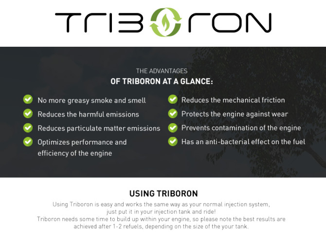 Triboron 2-takt Injection 500ml (2-takt olie vervanger) photo