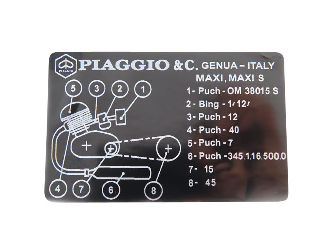 Puch-Piaggio frame sticker main