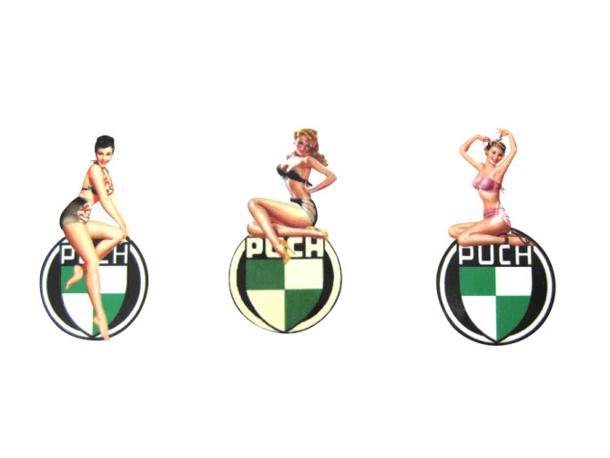 Puch pin-up stickerset 3-delig main
