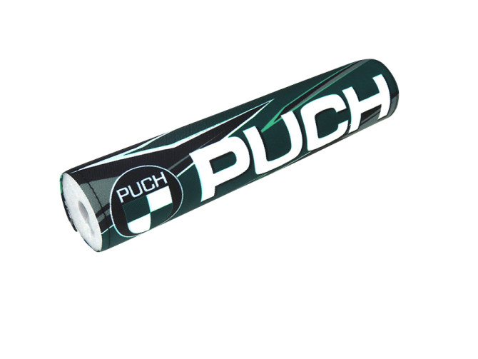 Stuurrol zwart-groen design met Puch logo main
