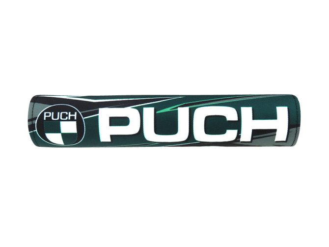 Stuurrol zwart-groen design met Puch logo photo