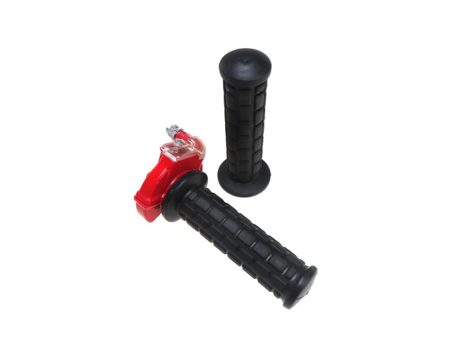 Handle set right quick throttle right-angled black / red main