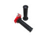 Handle set right quick throttle right-angled black / red thumb extra
