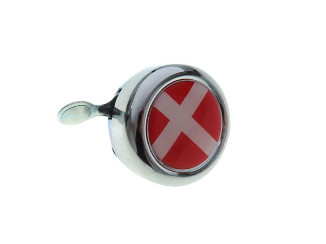 Bell chrome with country flag Denmark (dome sticker) photo