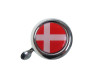 Bel chroom met landsvlag Denemarken (dome sticker) thumb extra