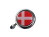 Bel chroom met landsvlag Denemarken (dome sticker) thumb extra