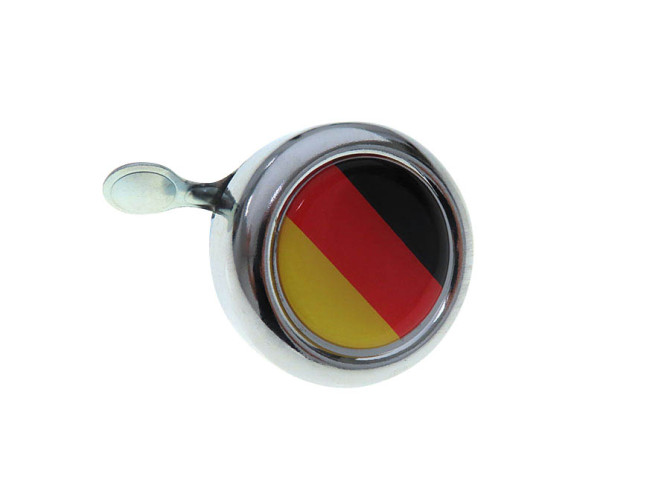 Bel chroom met landsvlag Duitsland (dome sticker) main