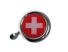 Bel chroom met landsvlag Zwitserland (dome sticker) thumb extra