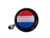 Bel zwart met landsvlag Nederland (dome sticker) thumb extra