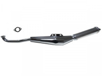 Exhaust Puch Maxi / E50 25mm Jamarcol Biturbo-look chrome / alu with 26mm gasket