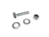 Exhaust clamp bolt with nut M6x16 with 2 rings and locking nut thumb extra