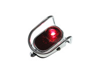 Taillight classic LED chrome battery