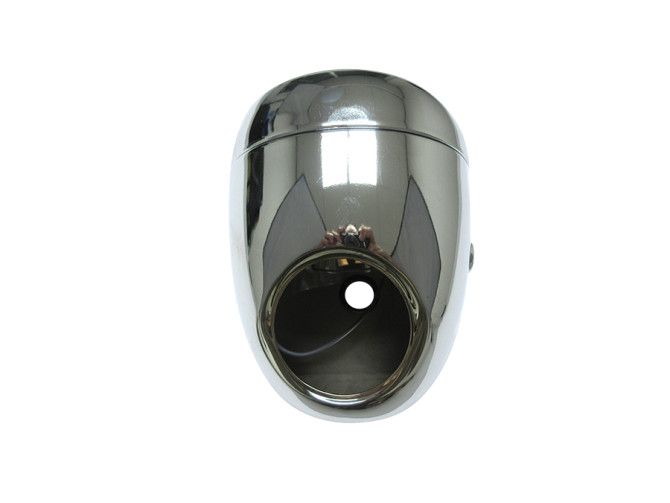 Headlight egg-model 130mm large model chrome  photo