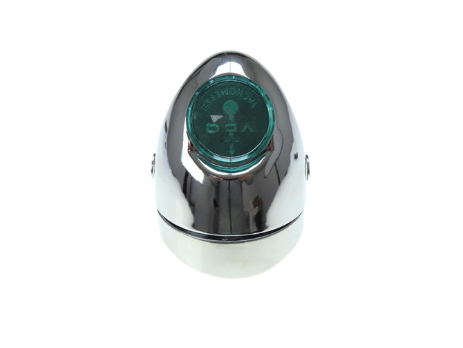 Headlight egg-model replica chrome Maxi (side mounting) photo