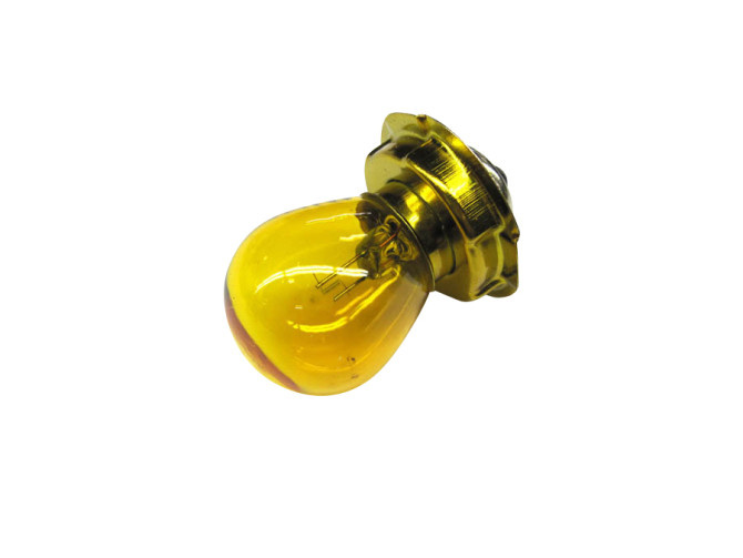 Light bulb P26s 6v 15 watt headlight with base yellow main