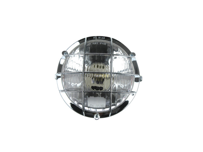 Headlight round 130mm cross with grill  photo