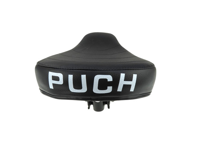 Saddle Puch Maxi black thin Puch text (big font) photo