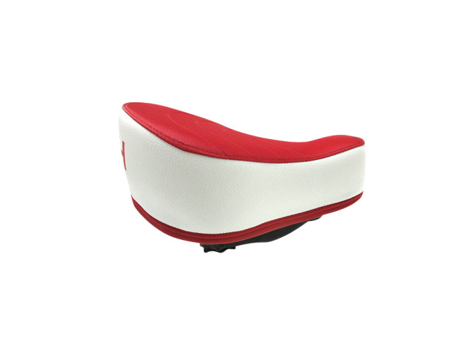 Sattel Puch Maxi Rot / Weiß mit Puch Tekst photo