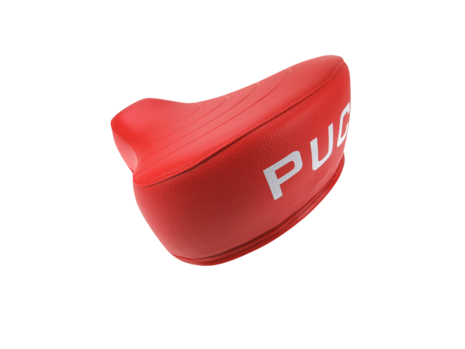 Saddle Puch Maxi red with Puch text  main